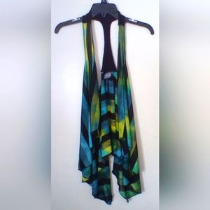 Open Front Sleeveless Lightweight Cover Up